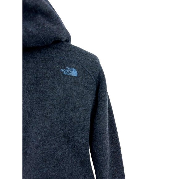 The North Face Womens Size M Zermatt Full Zip in Blue Hooded Wool Blend - Picture 6 of 11